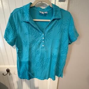 Caribbean Joe Island Supply Co. XL Blue Polo